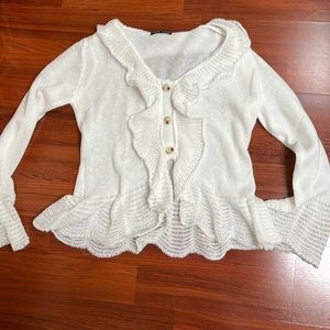 White Cardigan Sweater